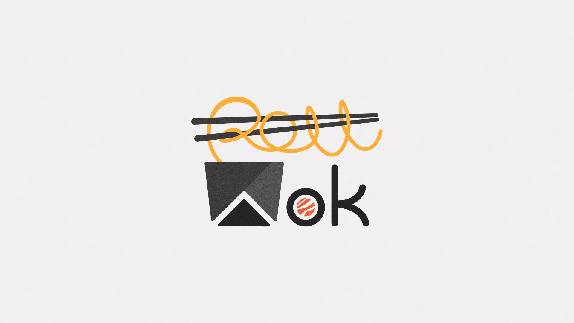 Разработка логотипа суши-бара «Roll Wok Club» в Александрове