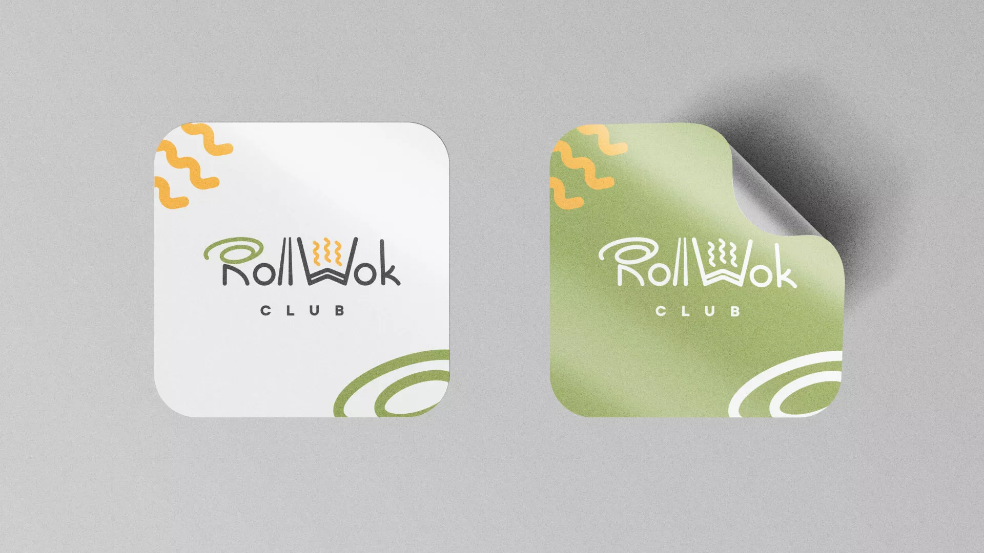 Разработка логотипа и фирменного стиля суши-бара «Roll Wok Club» в Александрове